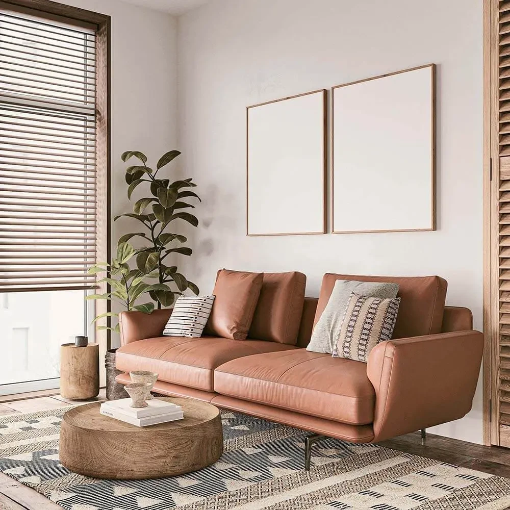 2 BHK living room interior render — Nikoo Homes 8 2 BHK